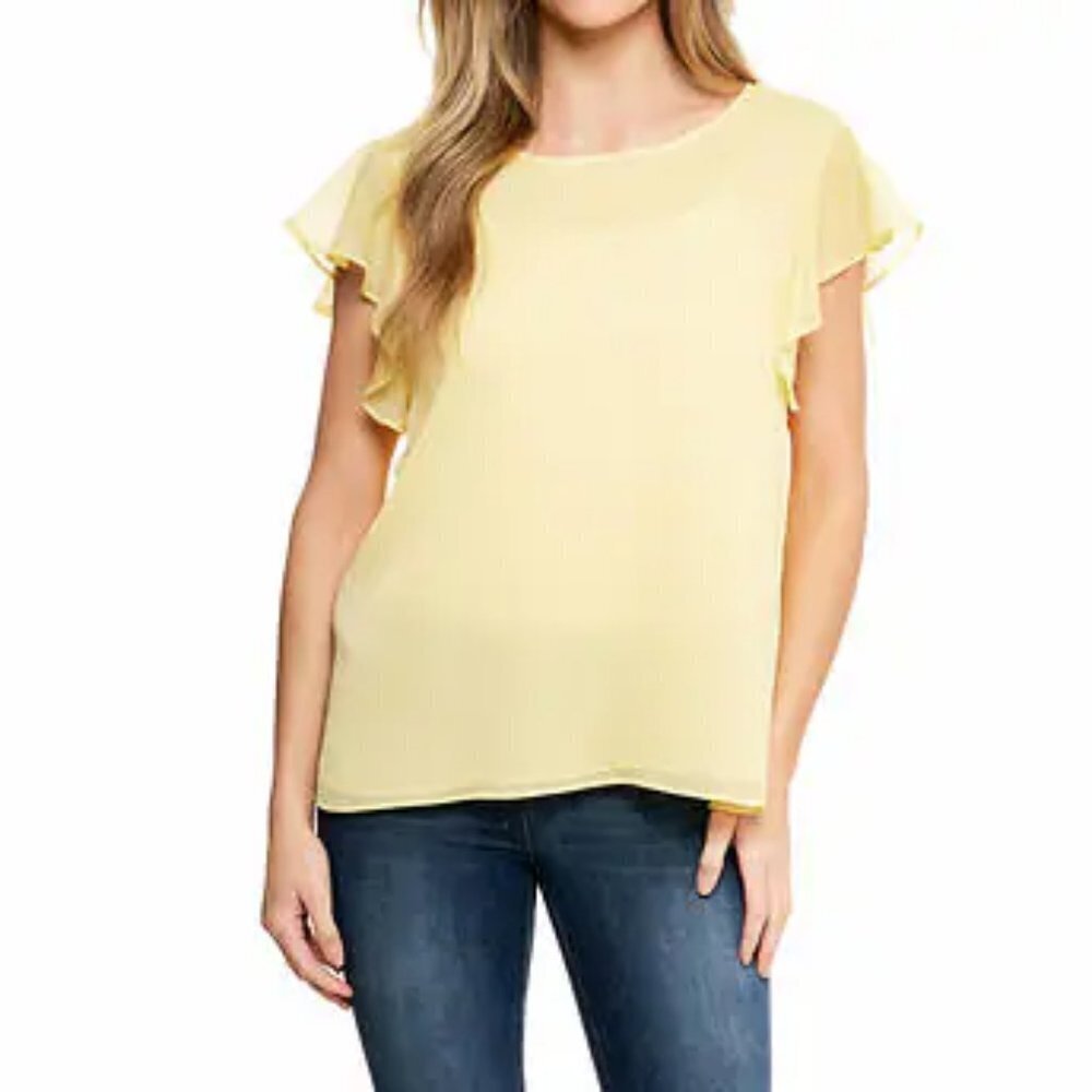 NEW Cristina B Flutter Sleeve Top